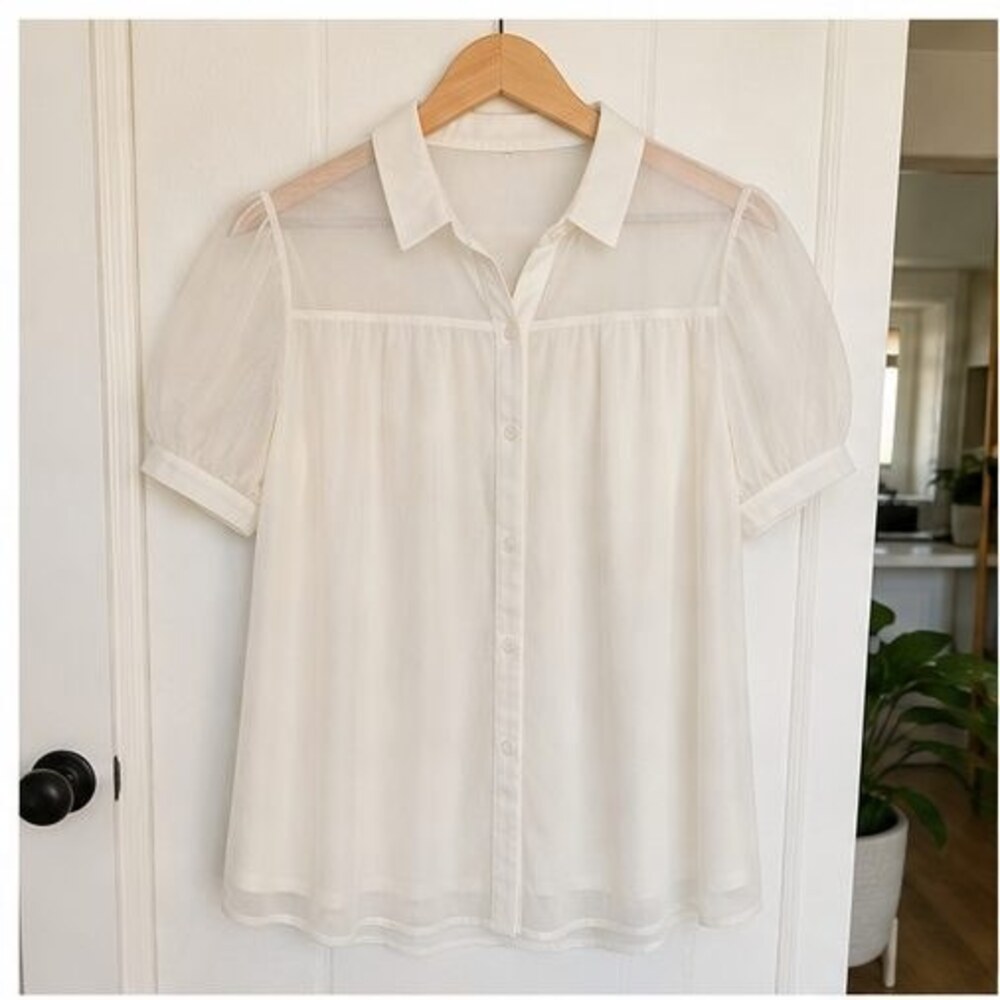 Ivory Puff Sleeve Top